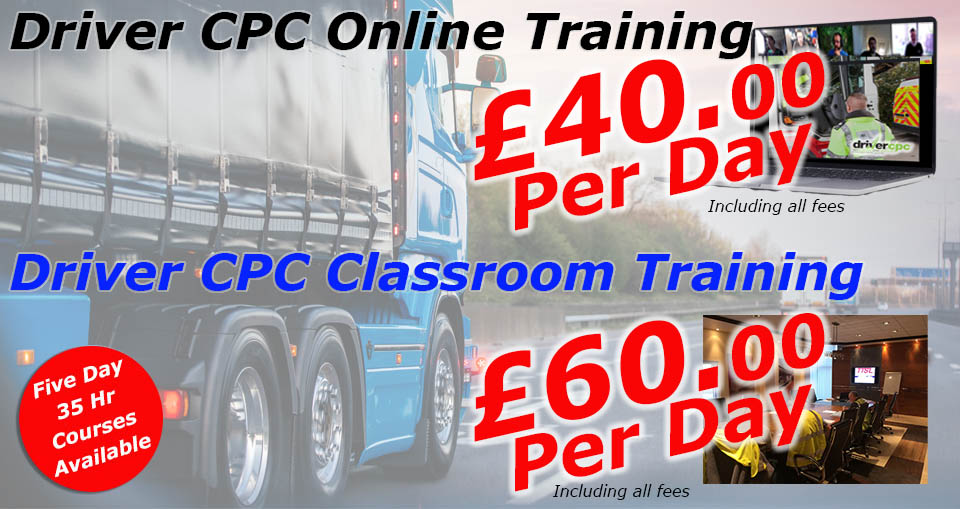 Driver CPC courses online or in Burnley